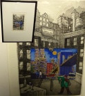 1994年 作者不明 / 「NewYork」風景画 / 銅版画 / エッチング【中古】