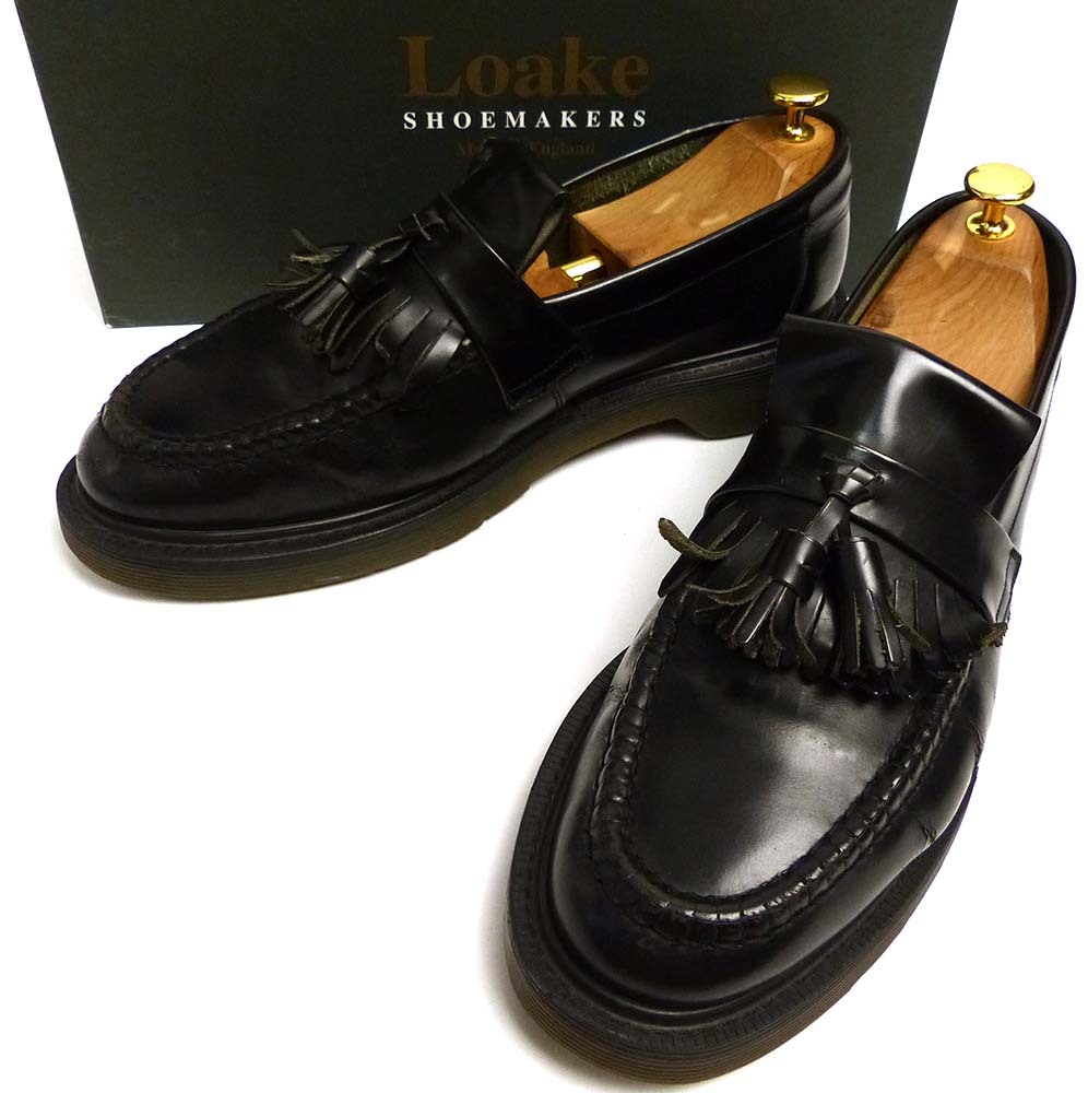 Dr. Martens ブラックタッセルローファー フリンジ付き Dr. Martens ブラックローファー フリンジ付き