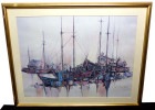 TRAWLERS OUT OF CLUOUCESTER ポスター 額装(エディションナンバー・サインあり)【中古】