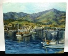 作者不明 / 風景画 / 漁港　/ 油彩8号/F8サイズ【中古】