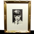 オードリー・ヘプバーン / Audrey Hepburn  ポストカード入り金色額縁 【中古】