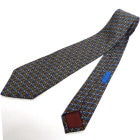フランス製 Hermes Silk / ヴィンテージ エルメス 総柄ネクタイ【中古】【メール便対応可】