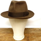 イタリア製ボルサリーノ Borsalino 中折れフェドラ ビーバー ハット 表記56 (頭内周55cm)【中古】【送料無料】