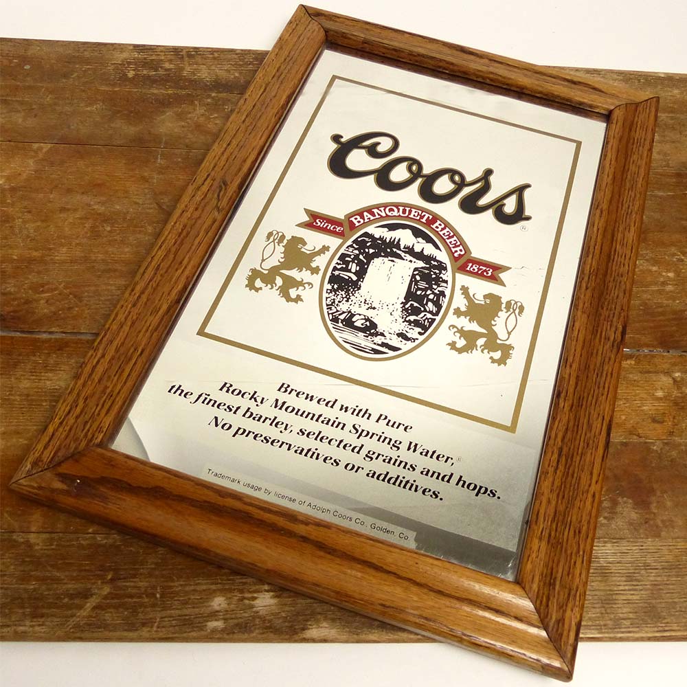ビンテージ COORS /クアーズ パブミラー / 店舗什器【中古