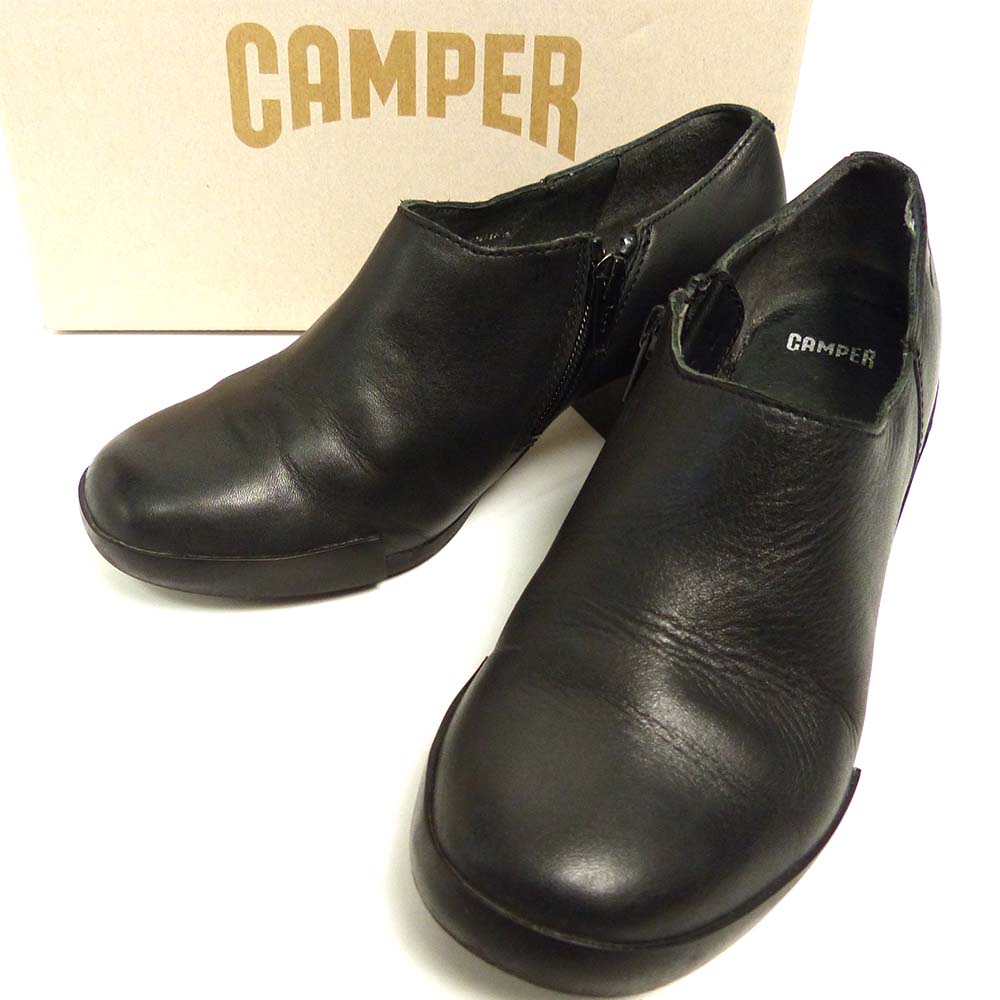 極美品✨Camper カンペール スニーカー ペウカミ レザー ブラック 36 カンペール 黒 36 23センチ 人気・美品！カンペール 黒 Peu Cami ペウ