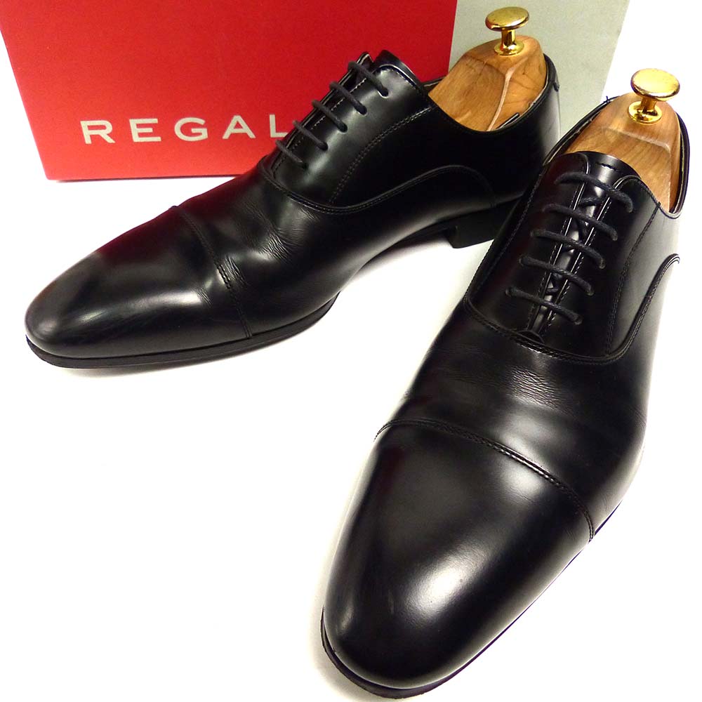 REGALリーガル】ストレートチップ（25）レザーブラック011R