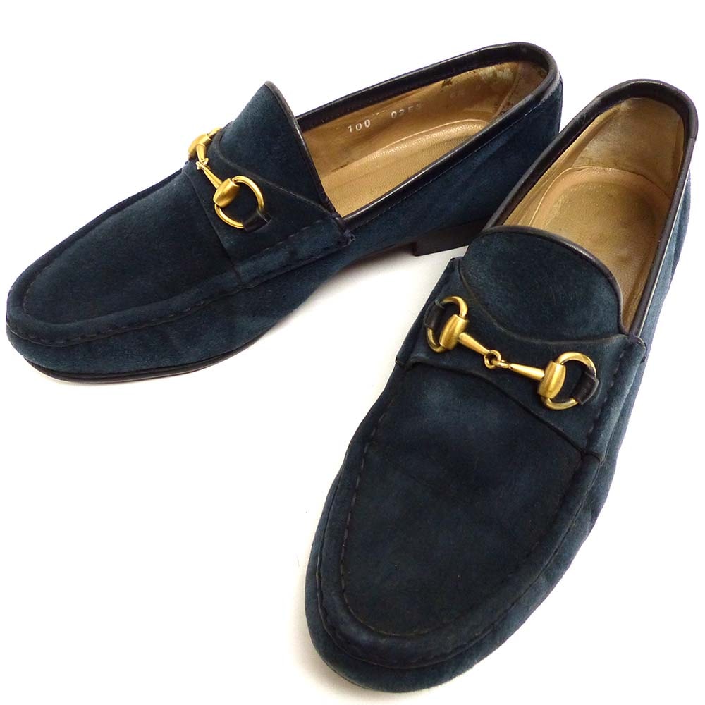 イタリア製 グッチ / GUCCI 100 0255/1 ホースビット ローファー