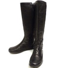 Clarks / クラークス シボ革　サイドジップブーツUK4D(22.5cm相当)(レディース)【中古】|ブーツ