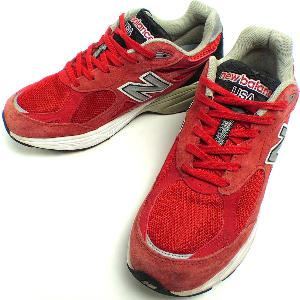 NEW BALANCE / M990/レッド/USA製/27.5cm/RED USA製 NEW BALANCE / ニューバランス M990 スニーカーUS9(27cm相当