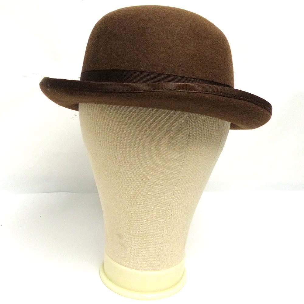 中央帽子 /ウール ボーラーハット / 山高帽 表記59cm(頭内周約58cm