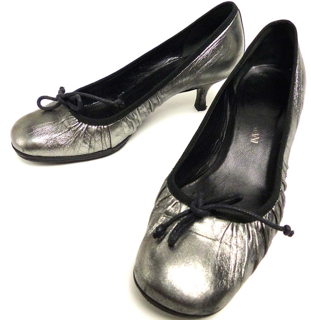 【新品未使用品】EMPORIOARMANI パンプス　フラットシューズ 39 2025年最新】エンポリオアルマーニ レディース フラットシューズ