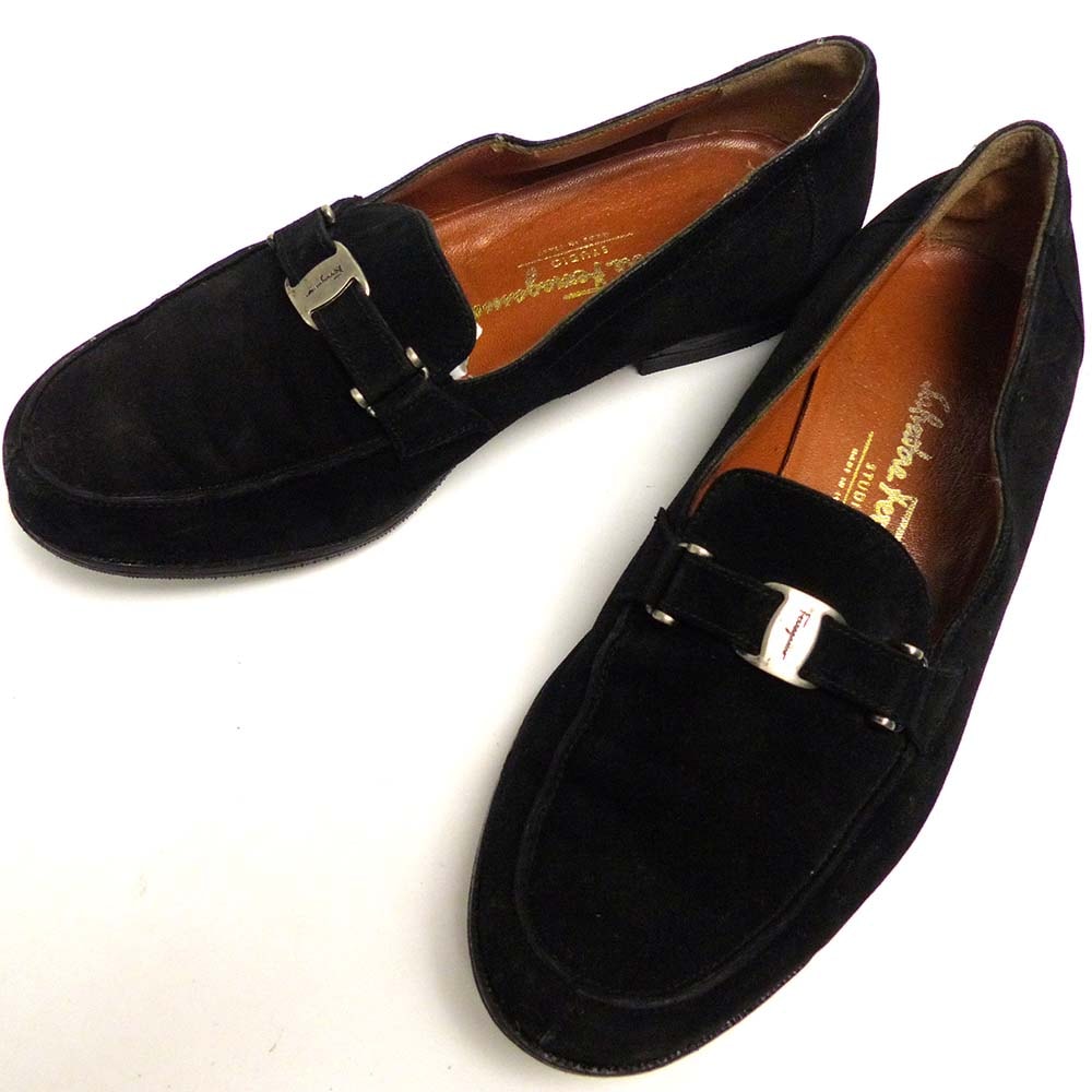 極美品 サルヴァトーレ フェラガモ スエード コインローファー 6 1/2 Salvatore Ferragamo - 極美品□Salvatore Ferragamo