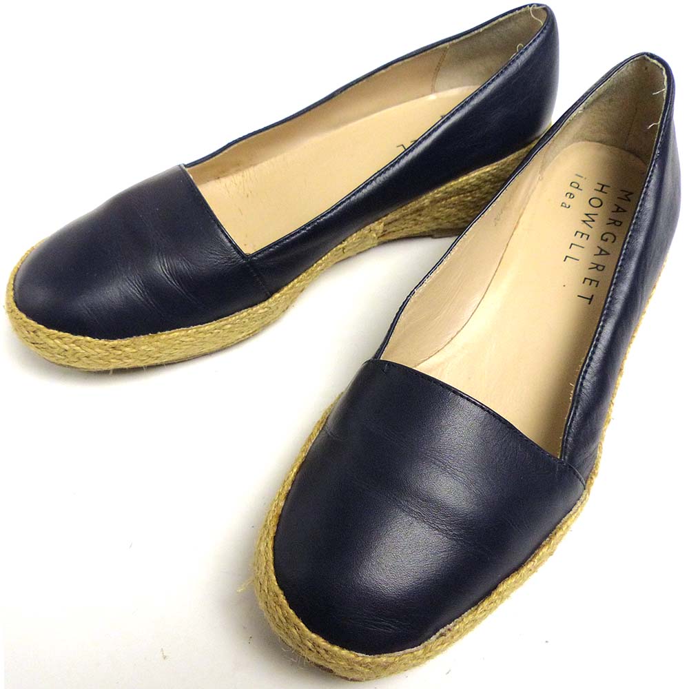 美品★MARGARET HOWELL idea★フラットパンプス  スリッポン マーガレット・ハウエル アイデア MARGARET HOWELL idea タンク