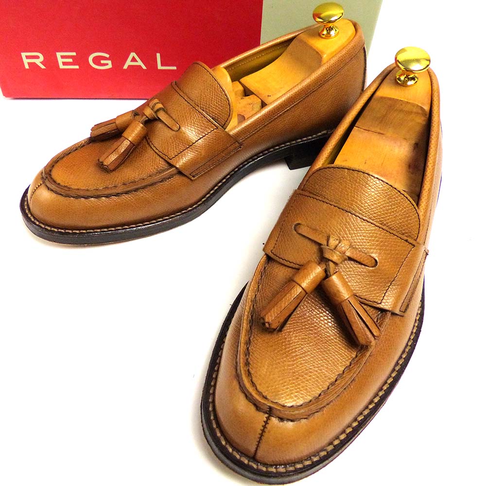(撮影会で使用)リーガル シボ革 タッセルローファー 2641 25.5㎝ REGAL / リーガル 2641 本革タッセルローファー 25EE(25cm相当