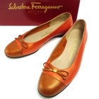 イタリア製 サルヴァトーレ フェラガモ / Salvatore Ferragamo リボン レザー パンプス 7C(24cm相当)(レディース)【中古】