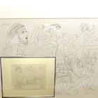 パブロ・ピカソ / picasso ピカソ近作版画展  額装 リトグラフ/ 版画 /  額装品【中古】|置物・トイ|インテリア