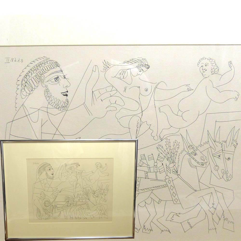 パブロ・ピカソ / picasso ピカソ近作版画展 額装 リトグラフ/ 版画