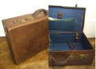 ヴィンテージ レザートランク / オールドスーツケース / ウェルカムボード (茶 )【中古】|レザーバッグ