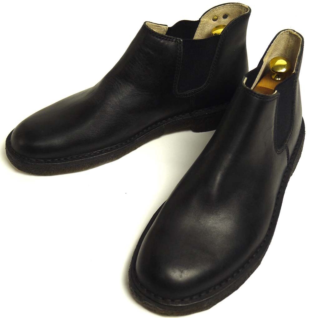 クラークス　ブラックレザー サイドゴアブーツ　26.5 メンズ 未使用】Clarks / クラークス レザー サイドゴアブーツ UK8F(26cm相当