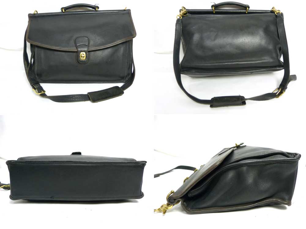 Old Coach コーチ 本革レザー ブリーフケース ビジネスバッグ ショルダーバッグ メンズ 中古 送料無料 レザーバッグ ブランド中古 革靴 ビンテージ雑貨の通販ならawesome アウソム