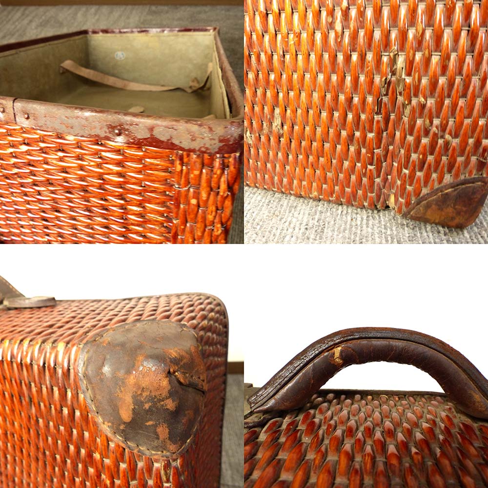 希少】1900年代初頭 アンティーク 籐ラタン製 / 柳行李 /トランク