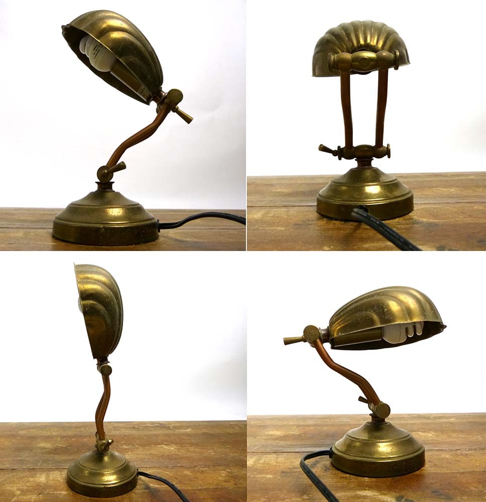 ビンテージ シェル型 テーブルランプ スタンドライト /デスクライト