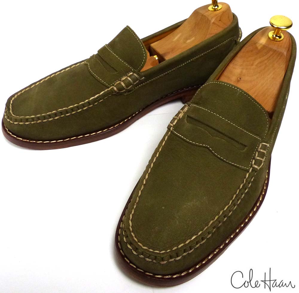 未使用】COLE HAAN / コール ハーン スエード ペニーローファー 9M 