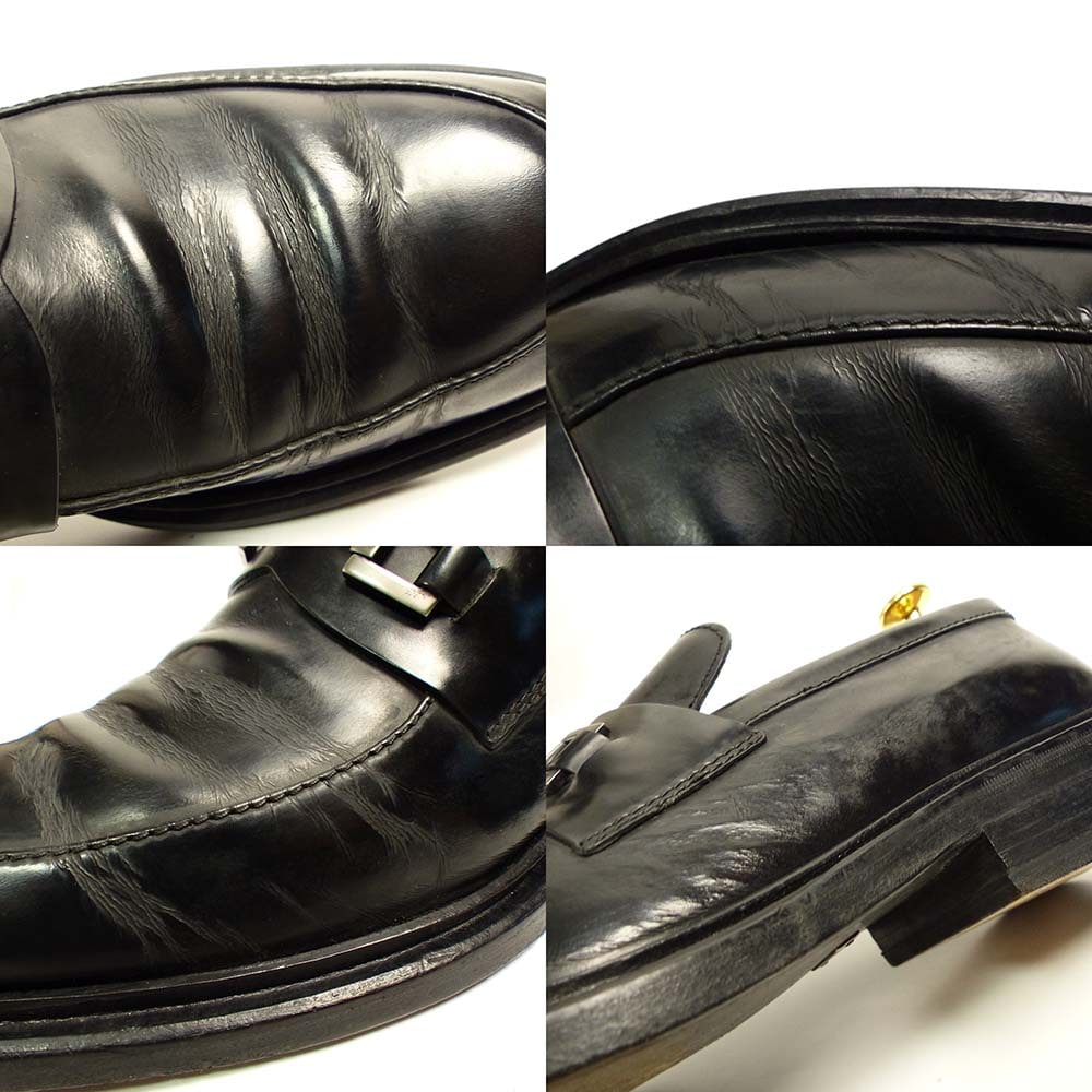 美品 GUCCI / ビットローファー 黒銀 42 1/2 E 27.5 イタリア製 GUCCI / グッチ ビットローファー 42 1/2E(27.5cm