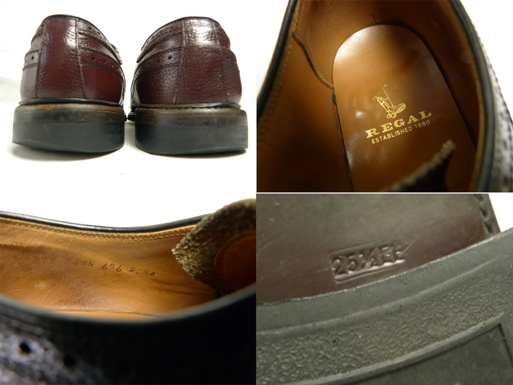 REGAL リーガル 2585 ロングウイングチップシューズ 25 1/2EE