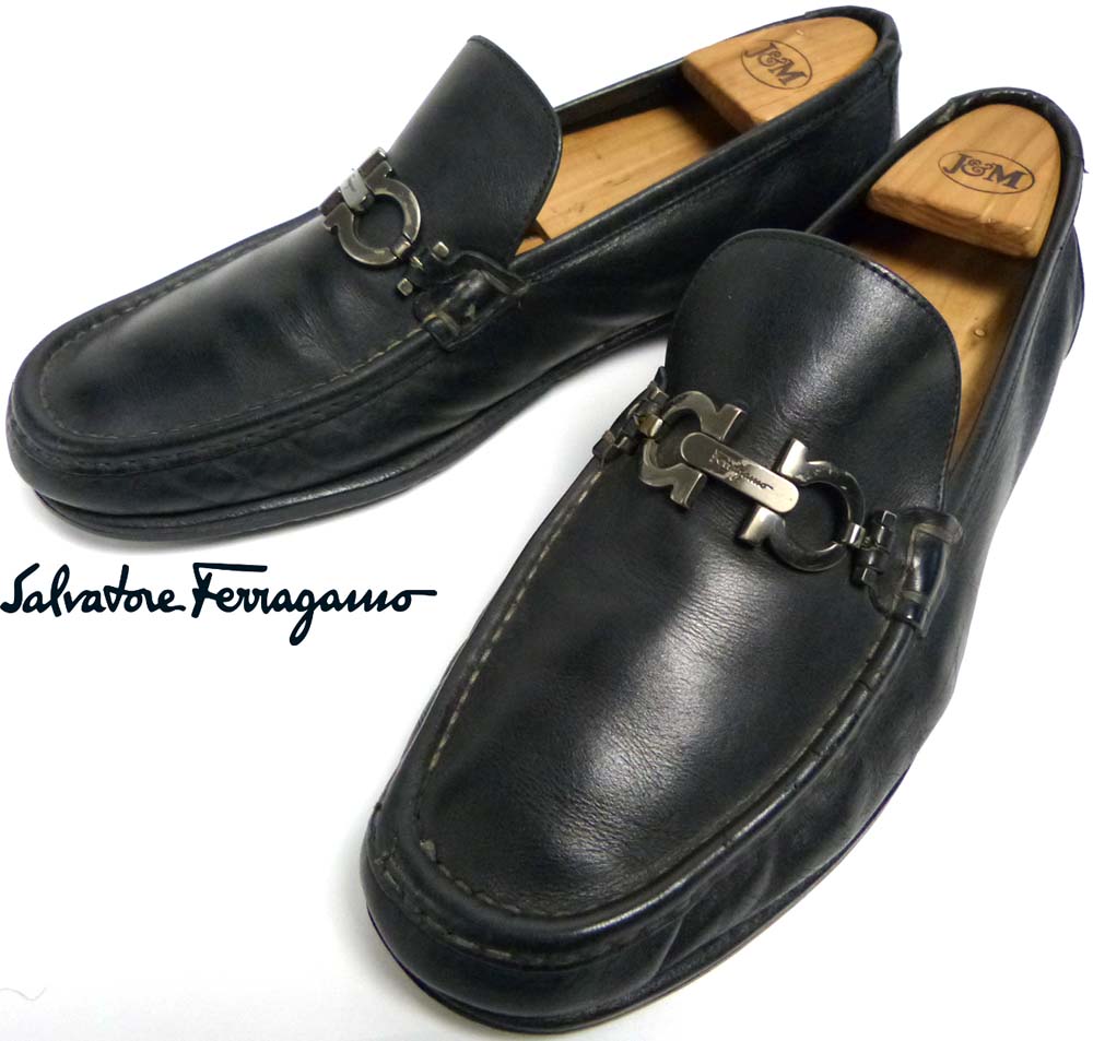 訳あり】Salvatore Ferragamo サルヴァトーレ フェラガモ ガンチーニ 