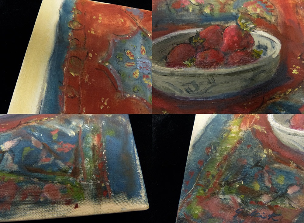 油絵　肉質画　【静物画】　作者不明　120万円 Yahoo!オークション - 油絵 作者不明