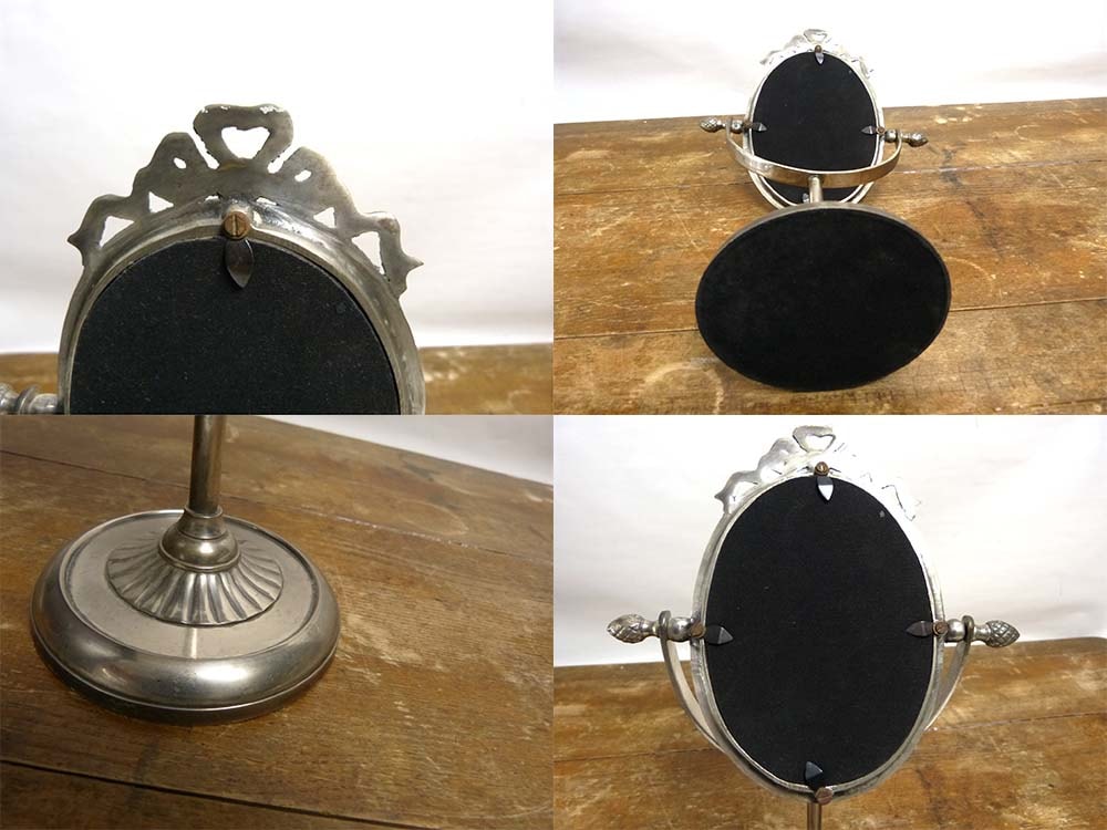 アンティーク ミラー スタンドミラー 卓上鏡 ヴィンテージ アンティークミラー 卓上鏡 両面鏡 スタンドミラーの通販 by