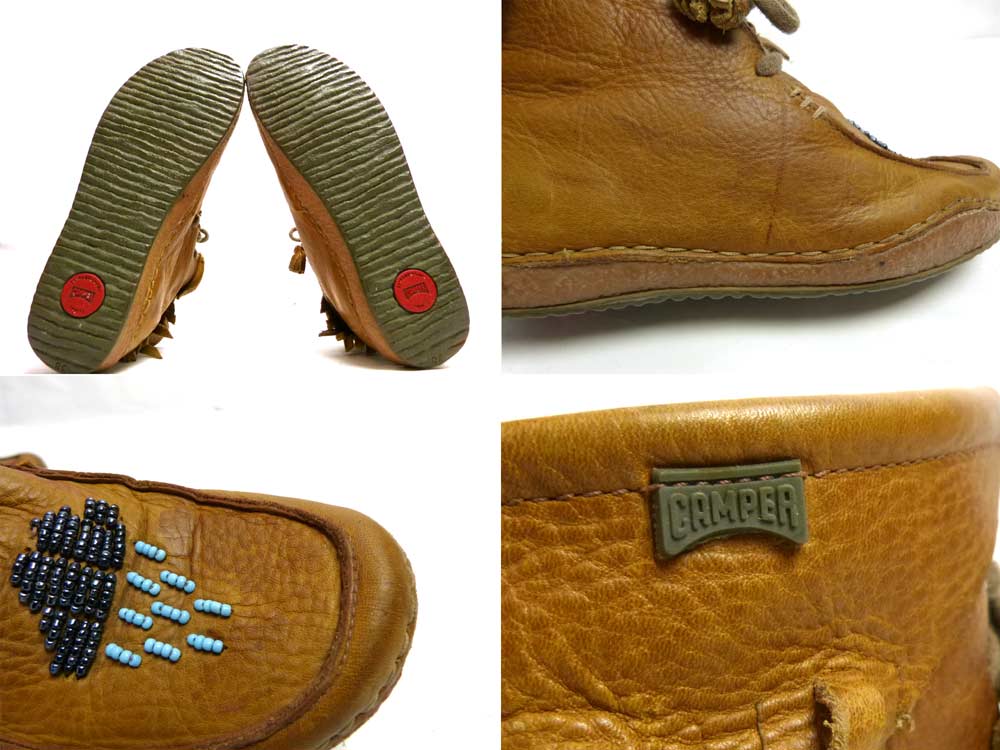 カンペール CAMPER モカシンブーツ 38(24cm相当)(レディース)【中古
