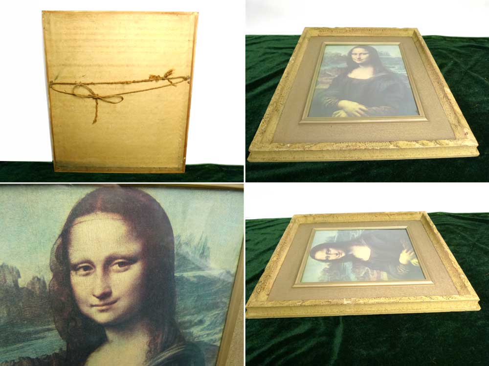 レオナルド・ダヴィンチ  「モナリザ」 立体複製名画 レプリカ /額装 ダ・ヴィンチ モナリザ 6号 立体複製名画 美術品 レプリカ 絵画