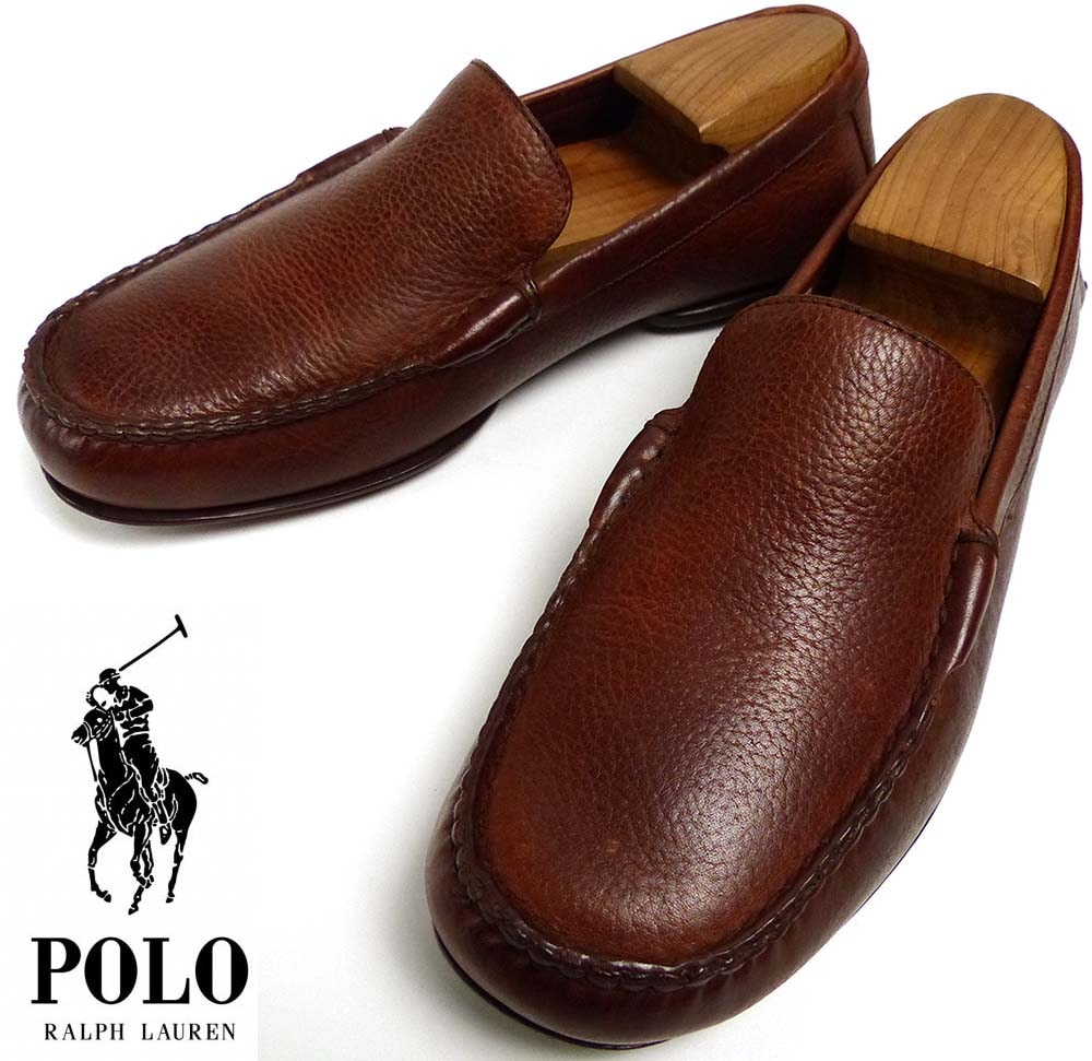 POLO ダークブラウン レザー ローファー POLO ダークブラウン レザー ローファー