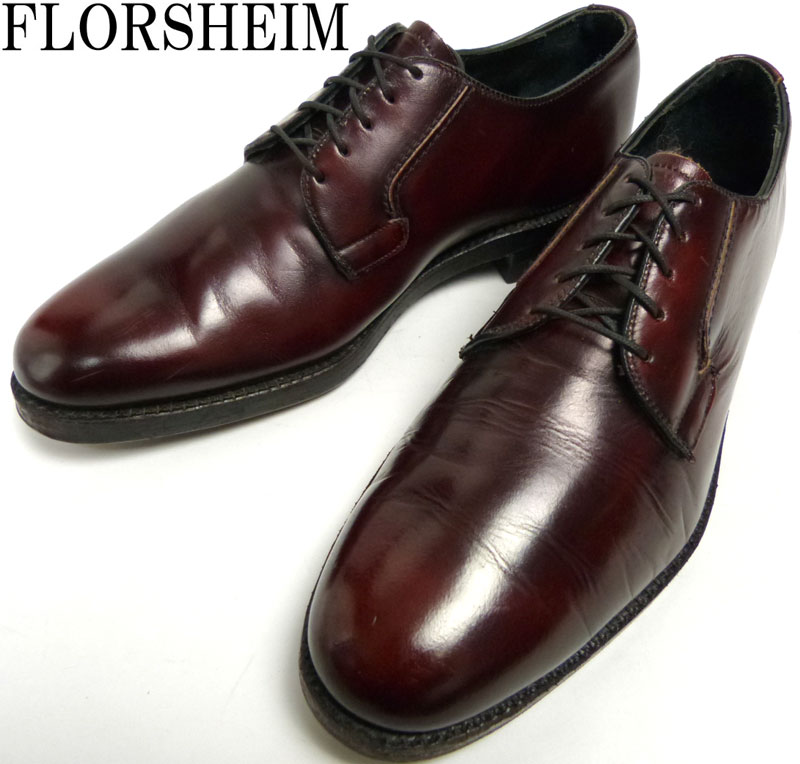 FLORSHEIM SHOE 8 1/2 レザーシューズ ドレス 革靴 フローシャイム FLORSHEIM プレーントゥシューズ 8 1/2 D(26.5cm