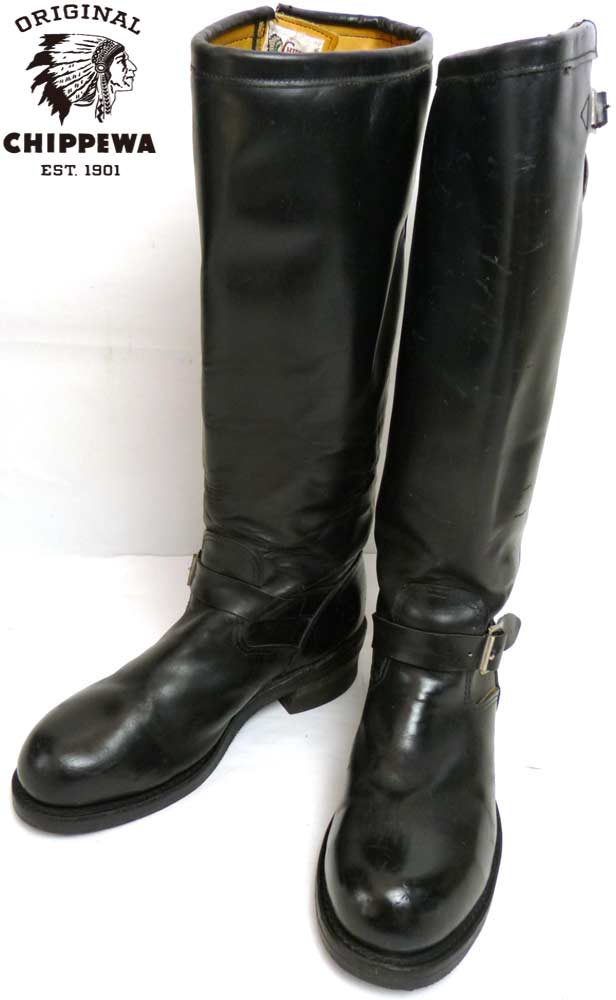 チペワ　エンジニアブーツ　サイズ9D チペワ（CHIPPEWA）97876 USタンを履いてみたエンジニアブーツ
