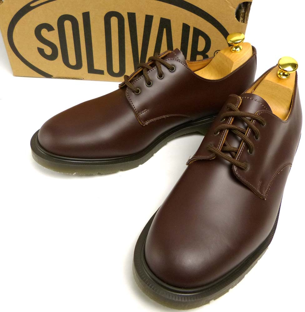 SOLOVAIR 4EYE SHOE GIBSON UK4.5 未使用 革靴 未使用】英国製 Solovair / ソロヴェアー 4Eye Gibson Shoe プレーン