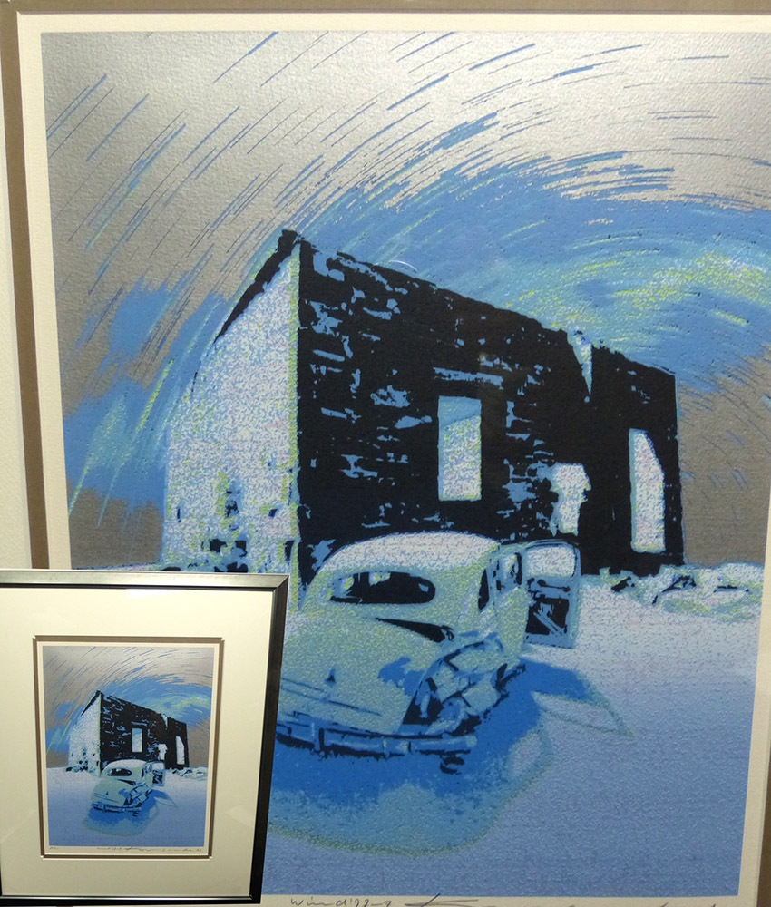 森岡完介「風景」 シルクスクリーン / サインありHC 【中古