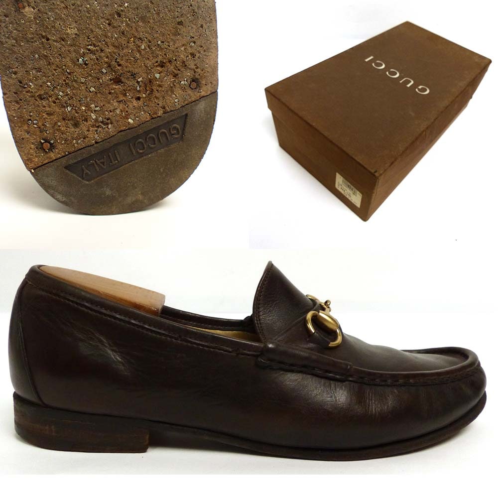 訳あり】イタリア製 GUCCI / グッチ 100 0009 ビットローファー 41 1 