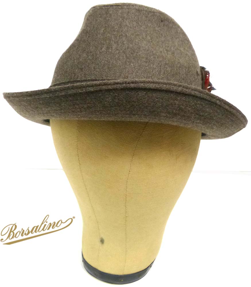 Borsalino 中折れ ハット 帽子 58cm 日本製 Borsalino 中折れ ハット 帽子 58cm 日本製