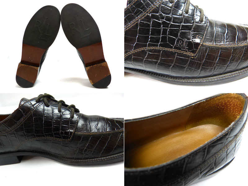 ローレン ラルフローレン LAUREN RALPH LAUREN レザー クロコ型押し