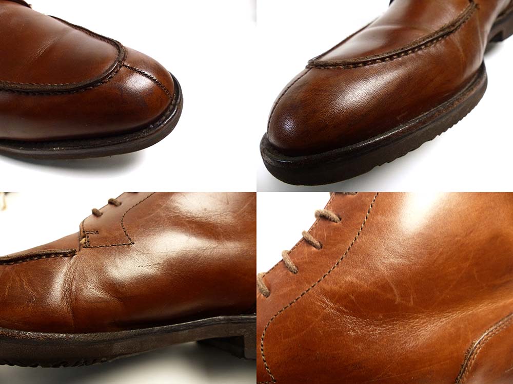 【未使用品】リーガル GEOX Uチップ レザーシューズ 26cm ブラウン REGAL W969 GEOX / リーガル Uチップ チャッカブーツ 27C(27cm相当