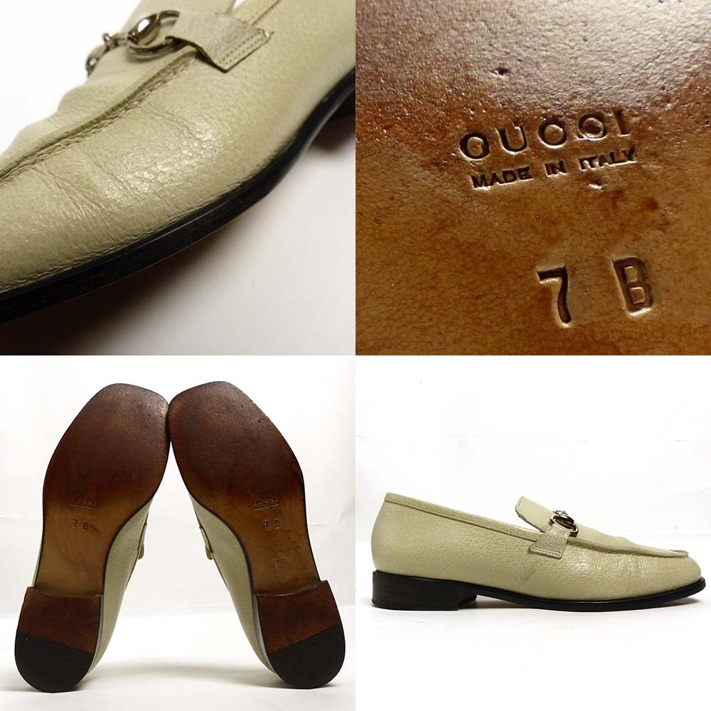 GUCCI レディース　ホースビットローファーサイズ　７B GUCCI グッチ ホースビットローファー 黒金 7 B 23.5 レディース