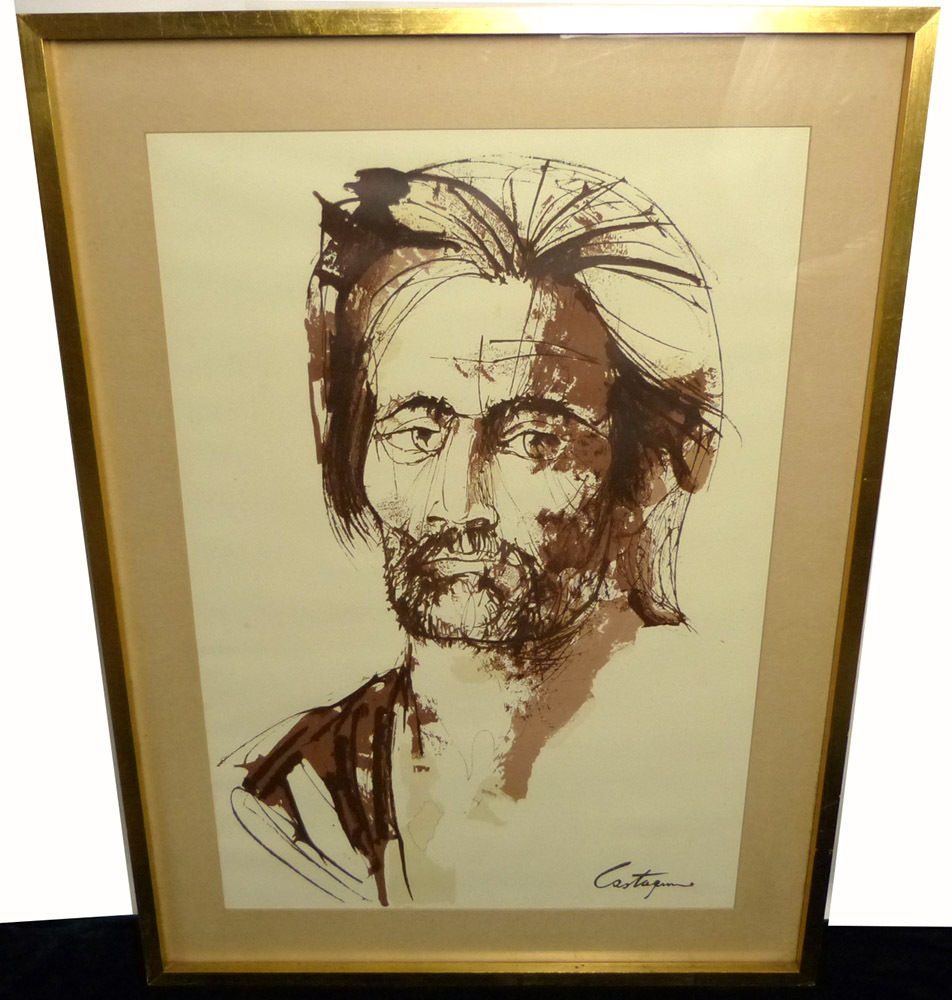 フアン カルロス カスタニーノ Juan Carlos Castagnino リトグラフポスター 額装 中古 インテリア 額 フレーム ブランド中古革靴 ビンテージ雑貨の通販ならawesome アウソム