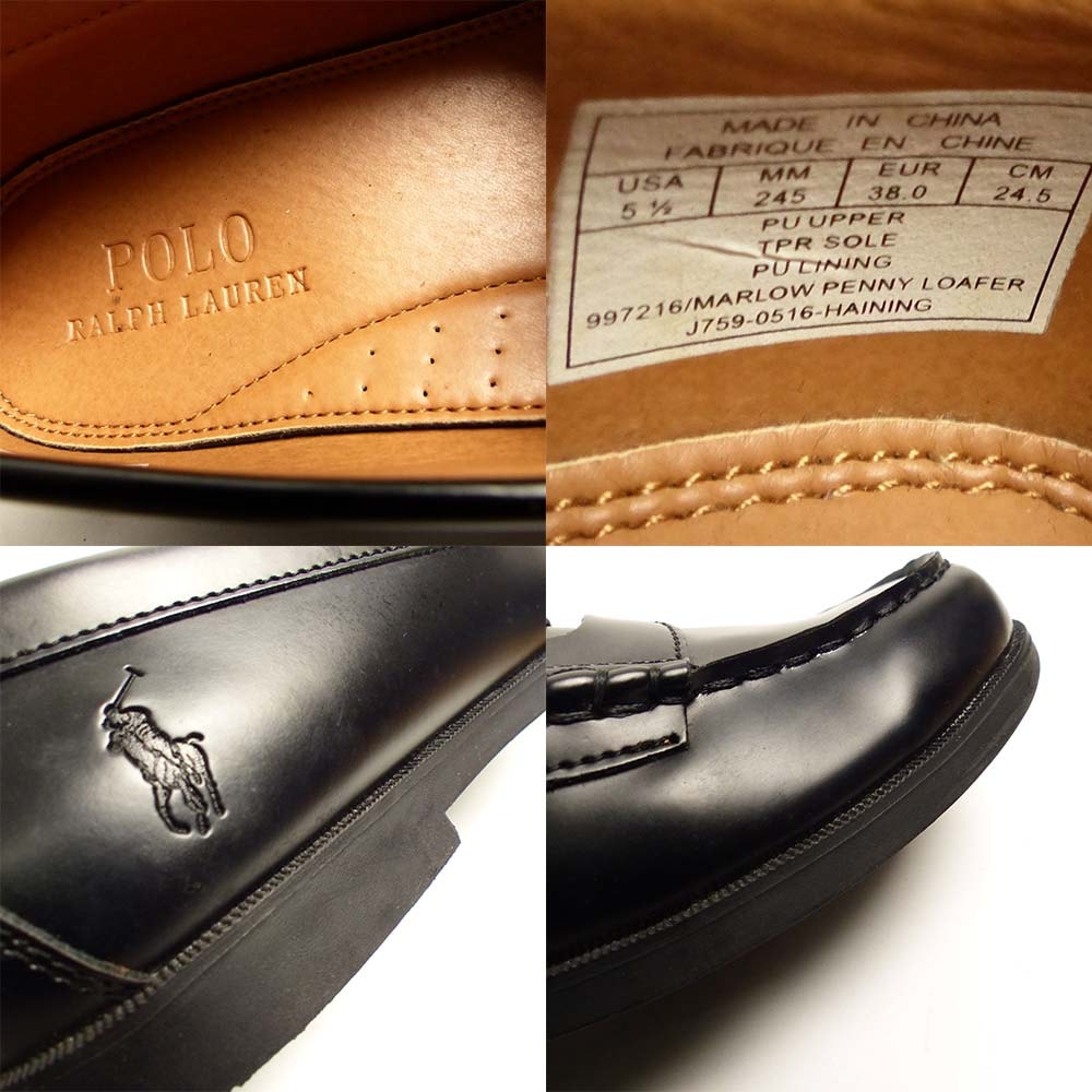 POLO RALPH LAUREN / ポロ ラルフ ローレン ペニー(コイン)ローファー USA5 1/2(24.5cm 相当)(レディース)【中古】｜ローファー｜ブランド中古革靴、ビンテージ雑貨の通販ならAwesome(アウソム)