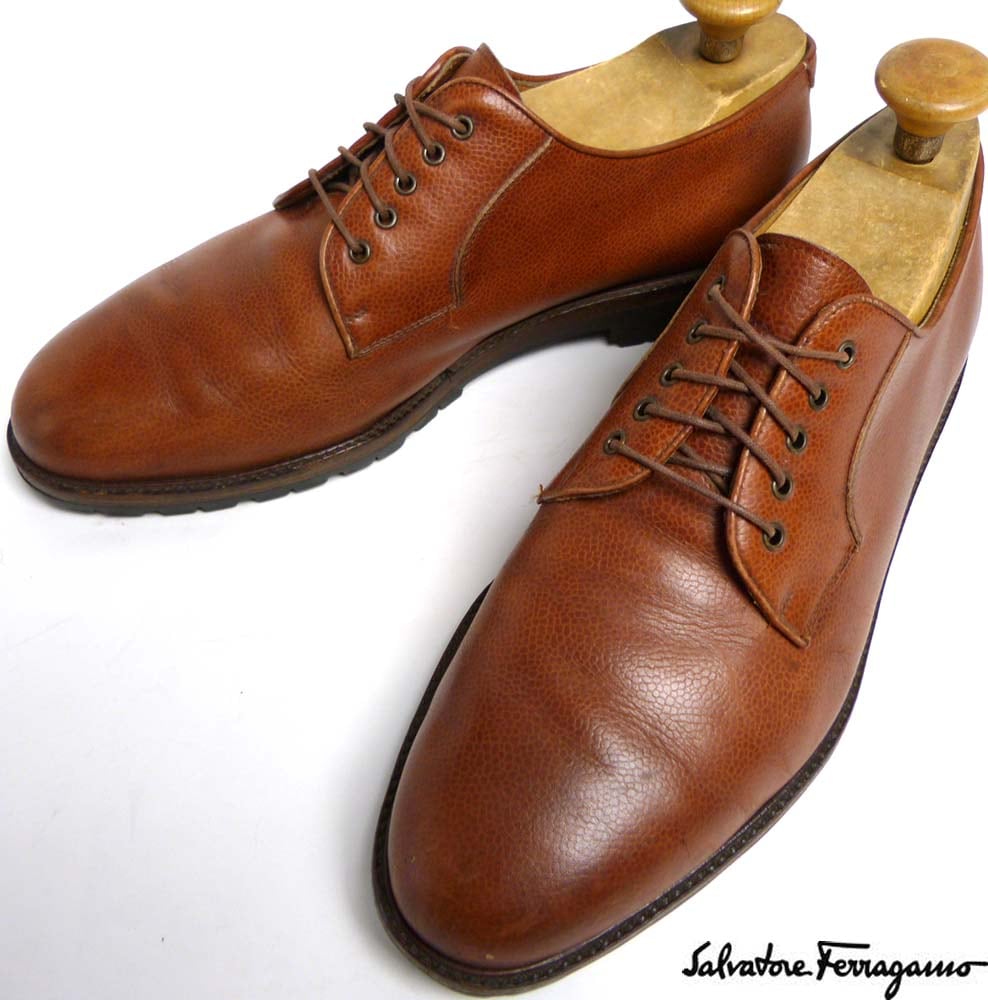 イタリア製 サルヴァトーレ フェラガモ / salvatore ferragamo シボ革 