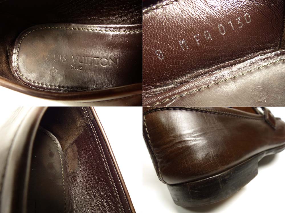 ルイヴィトン8 LOUIS VUITTON ♯FA0130 LVビットローファー 濃茶 4075 イタリア製 LOUIS VUITTON ⁄ ルイヴィトン ♯FA0130 ビット ローファー