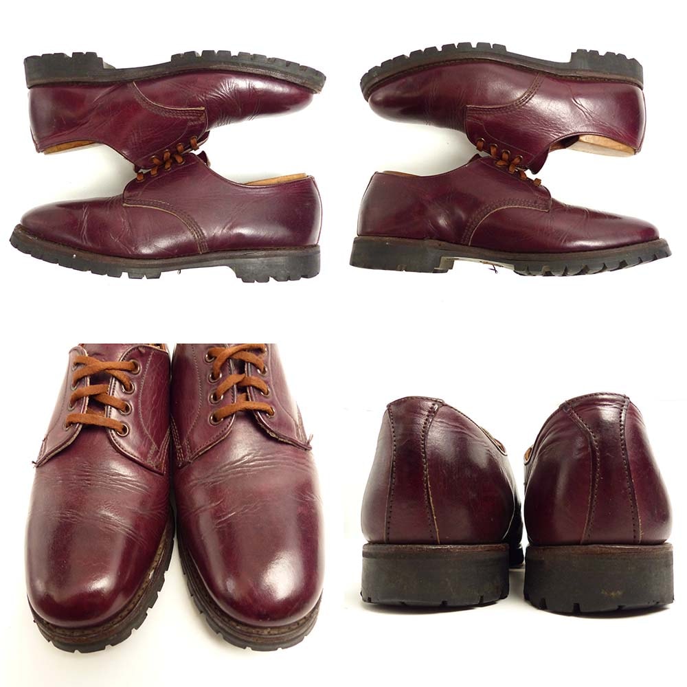 希少】英国製 HAWKINS /ホーキンス プレーントゥシューズ UK7(26cm相当