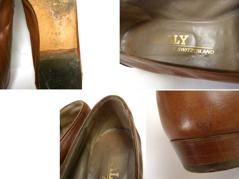 スイス製 バリー BALLY キルトタッセルローファー 8 1/2AA(24.5-25cm